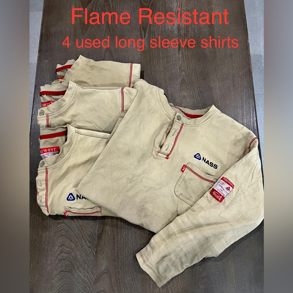 PORTWEST • FR02 Bizflame FR Henley in Khaki • Fire Resistant • Includes all 4